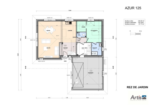 Maison Artis modèle Azur plan