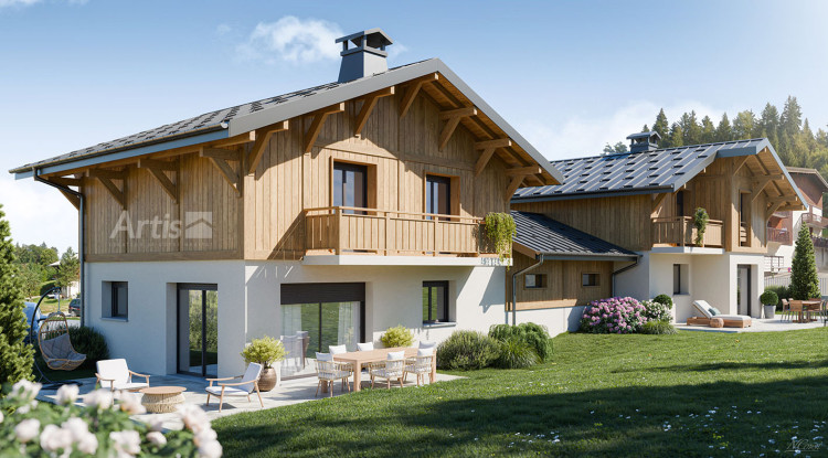 Votre chalet à 3 mn en voiture d'une authentique station village au coeur des Alpes ! 101m² - 664000€ - 1